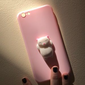 Pink Squishy Cat Phone Case